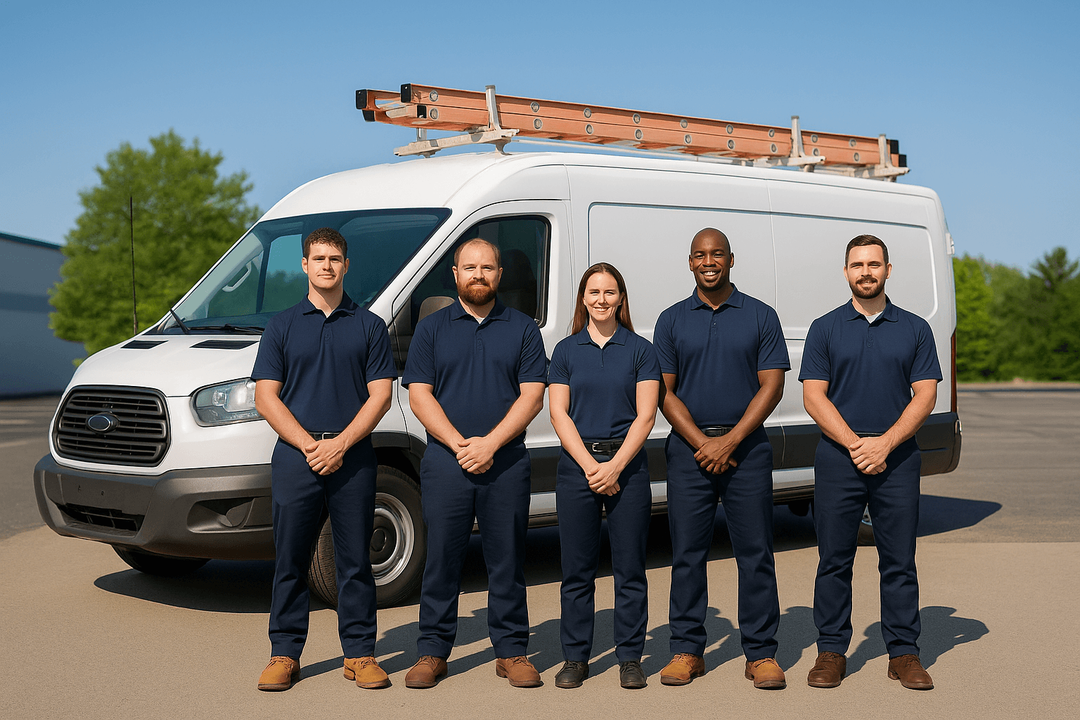 Tech working on furnace